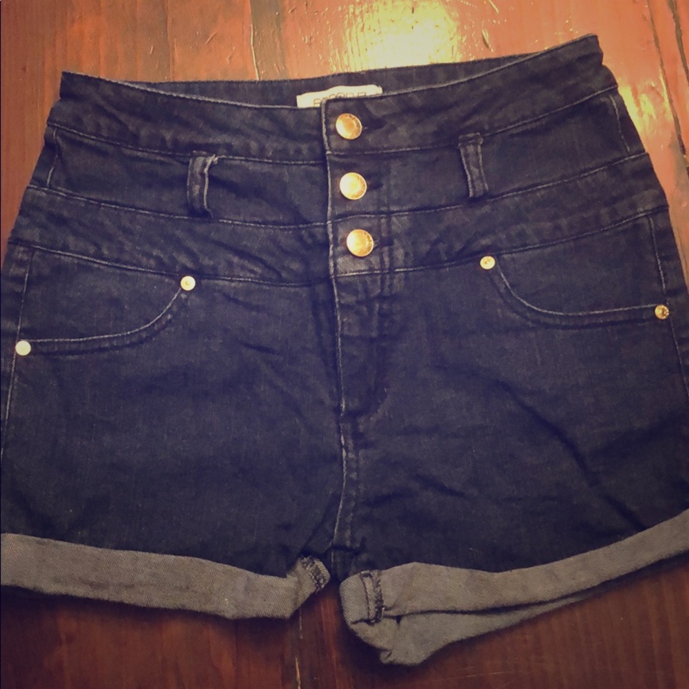 High waisted jean shorts!